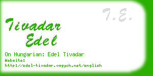 tivadar edel business card